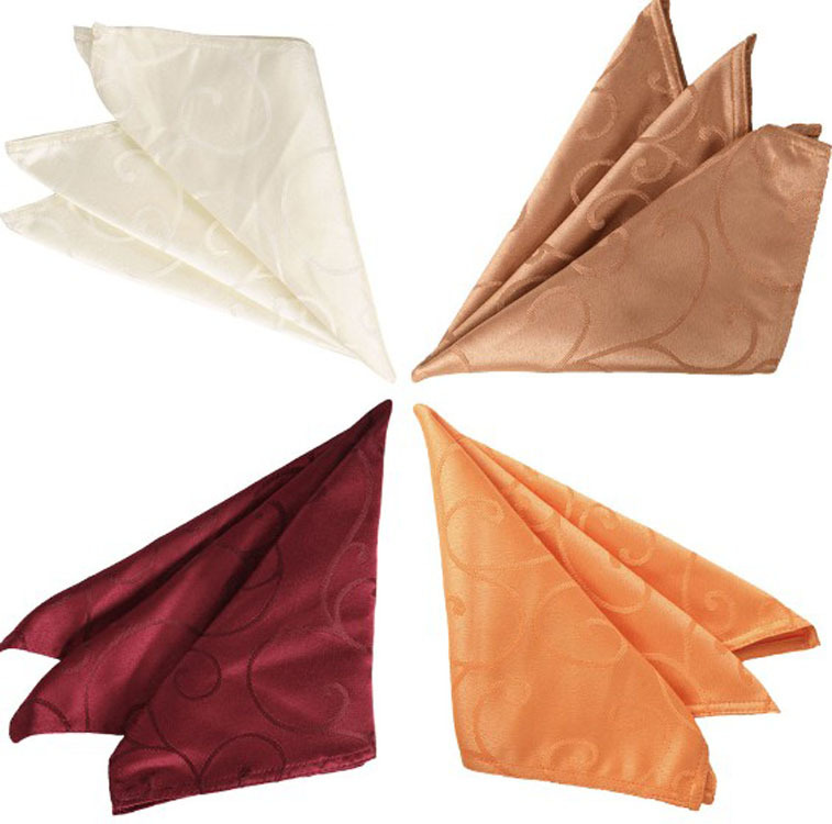 酒店餐厅口布席巾高档涤纶素色餐巾欧式餐桌布 45*45cm多颜色定做