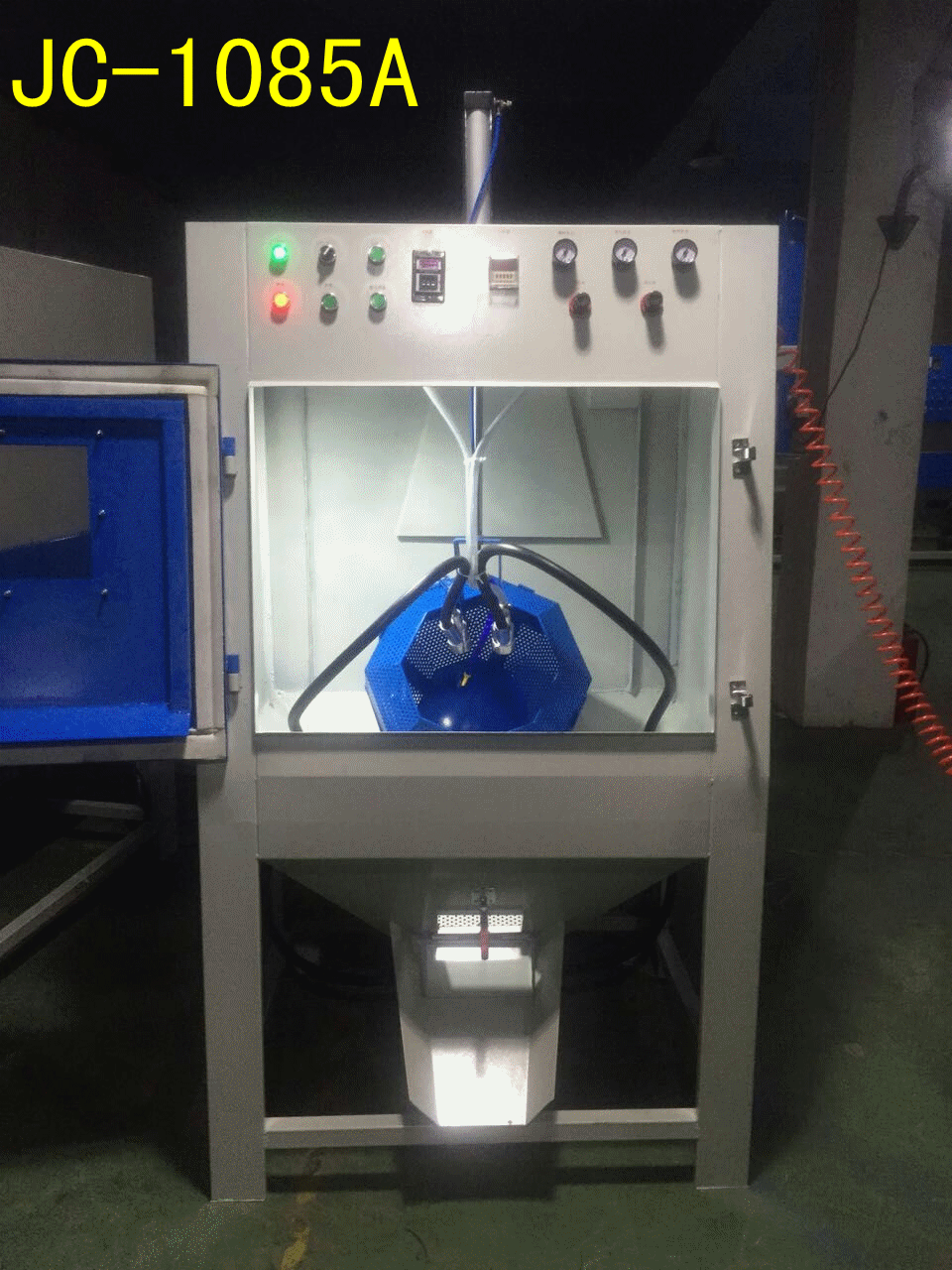 毛边机供应塑胶去毛刺滚筒喷砂机双枪滚篮式喷砂机深圳厂家直销