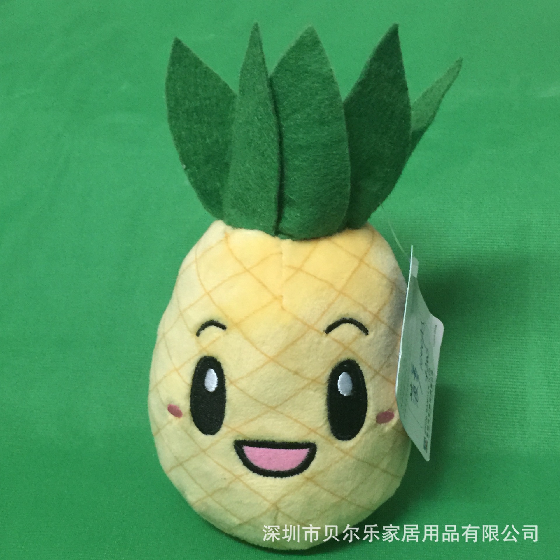 新款水果毛绒玩具 菠萝布绒公仔娃娃 创意毛绒摆件 公司礼品