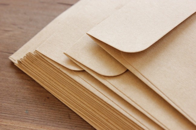 韩国复古彩色牛皮纸西式信封 创意装饰空白