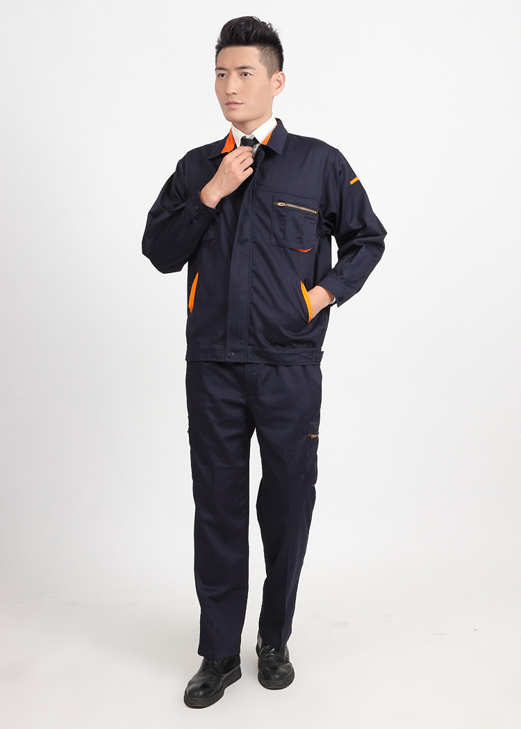 秋冬长袖工程服工作服套装厂家订制汽修劳保装修工厂工人制服定做