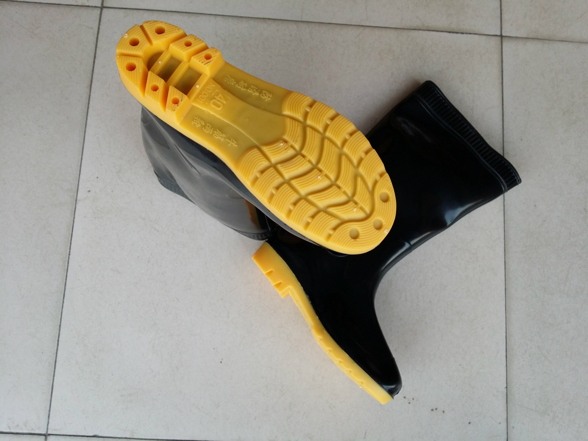 正品pvc牛筋底高筒耐磨防滑耐油碱性男水