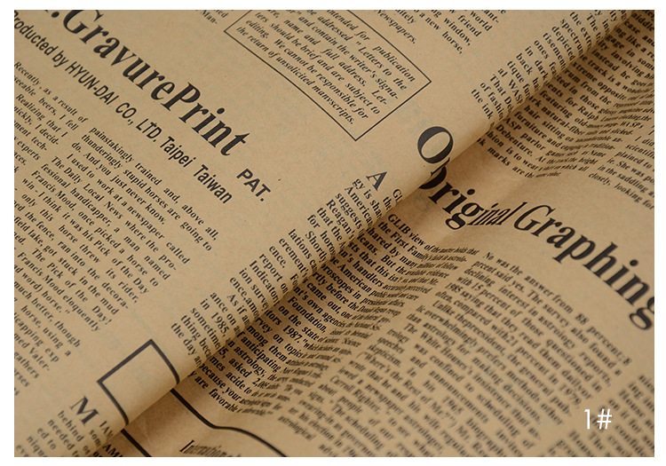 经典牛皮复古双面英文报纸 鲜花礼品包装淘宝摄影背景纸一件代发