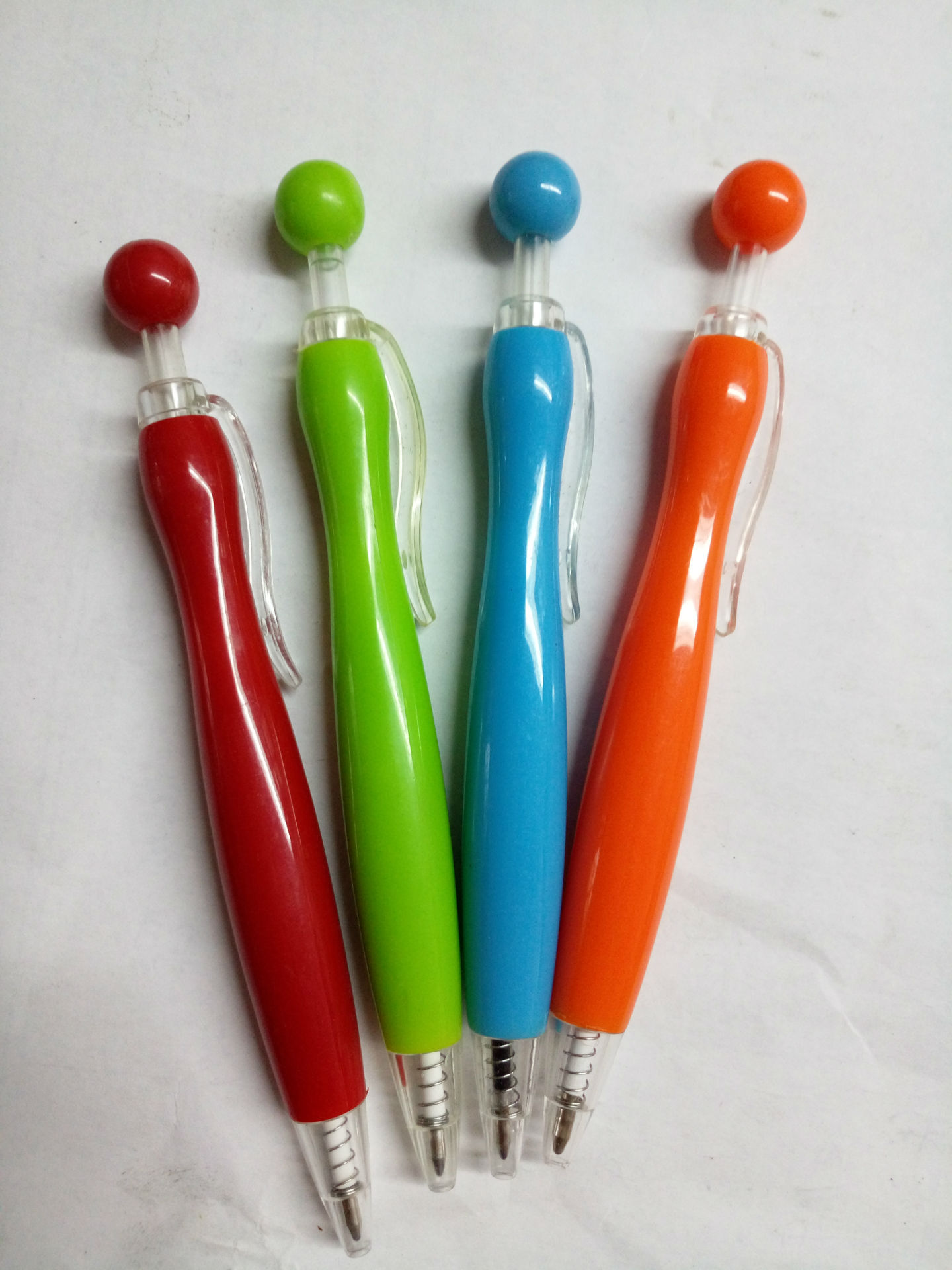 厂家直销珠子葫芦按动塑料学生用品笔球圆珠笔广告礼品定制logo笔