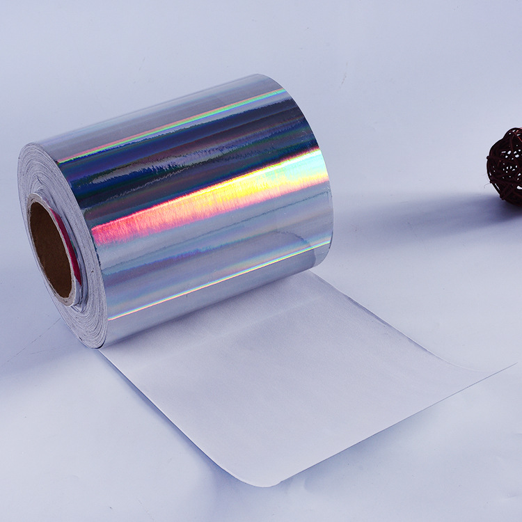 厂家直销银色横纹不干胶不干胶标签镭射材料多款花纹不干胶