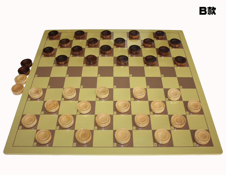 专业比赛木质100格 64格2用西洋国际跳棋套装培训棋送备用子