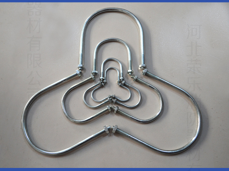 消防工程镀锌u型卡箍u型螺丝卡箍抱箍喉箍骑马卡u型螺栓抱卡厂家