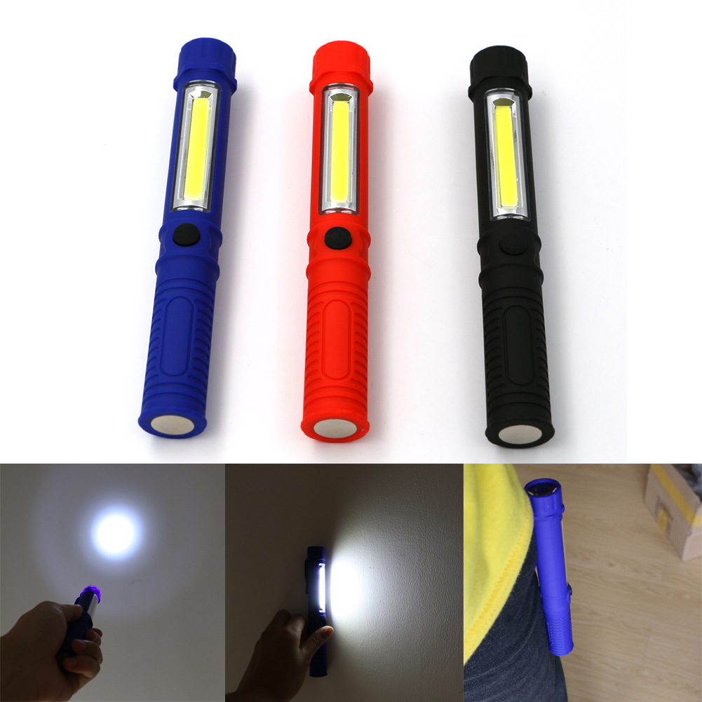 cross-border cob pen-shaped light battery working light outdoor led flashlight with magnetic pen clip light