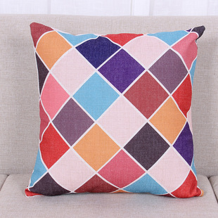格子靠垫抱枕