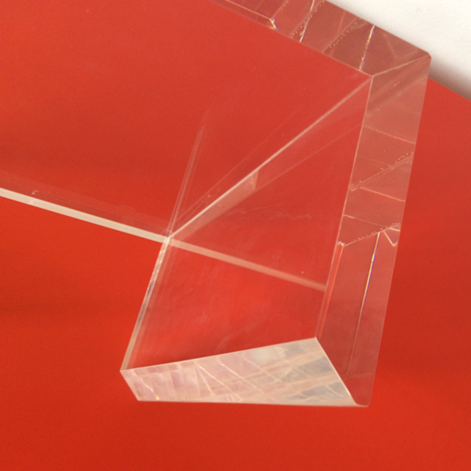 供应浦东奉贤特厚有机玻璃板 加厚亚克力抛光水晶块 化妆品底座
