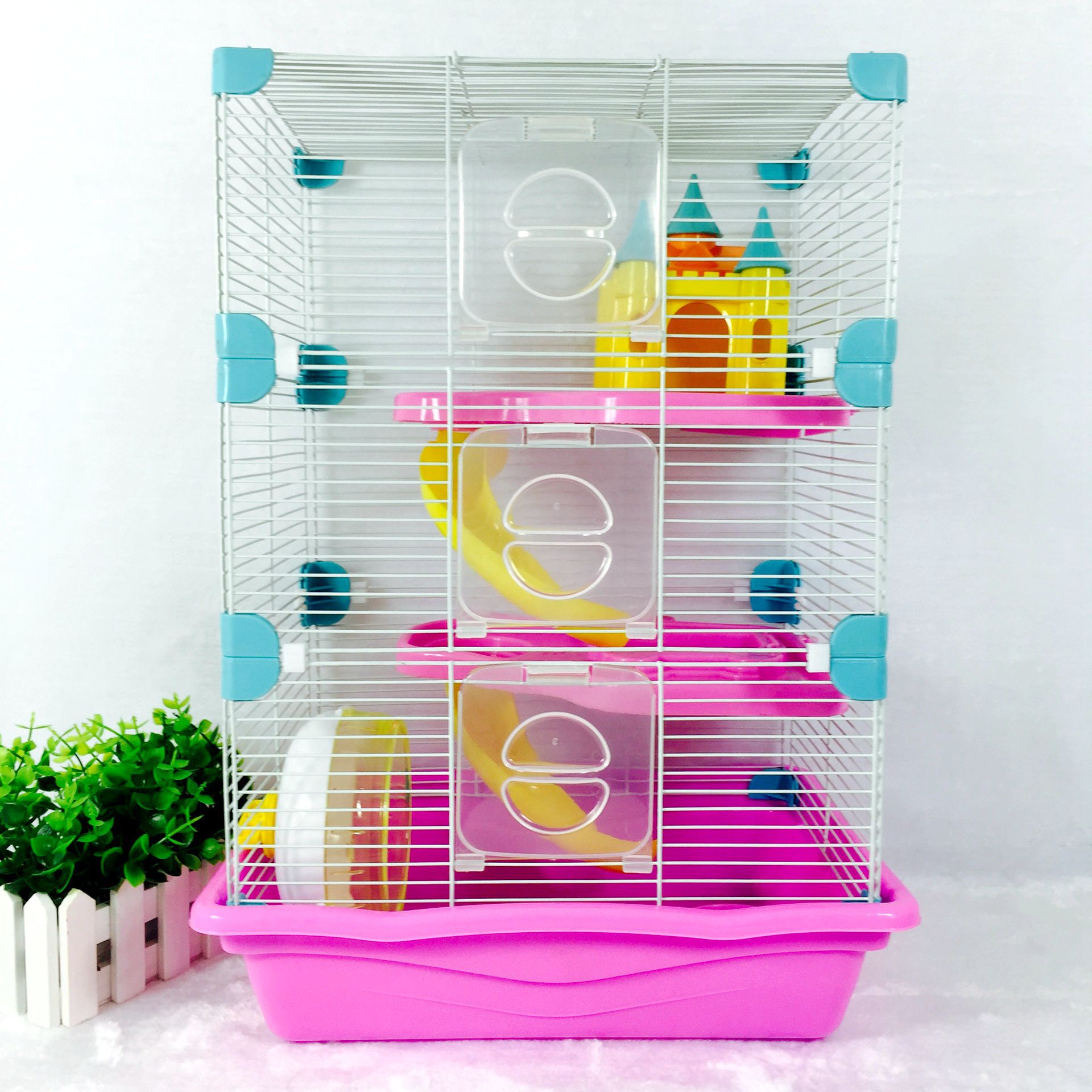 大号 三层超大炫彩古城堡豪华仓鼠笼 城堡仓鼠笼可无限加高 大号仓鼠