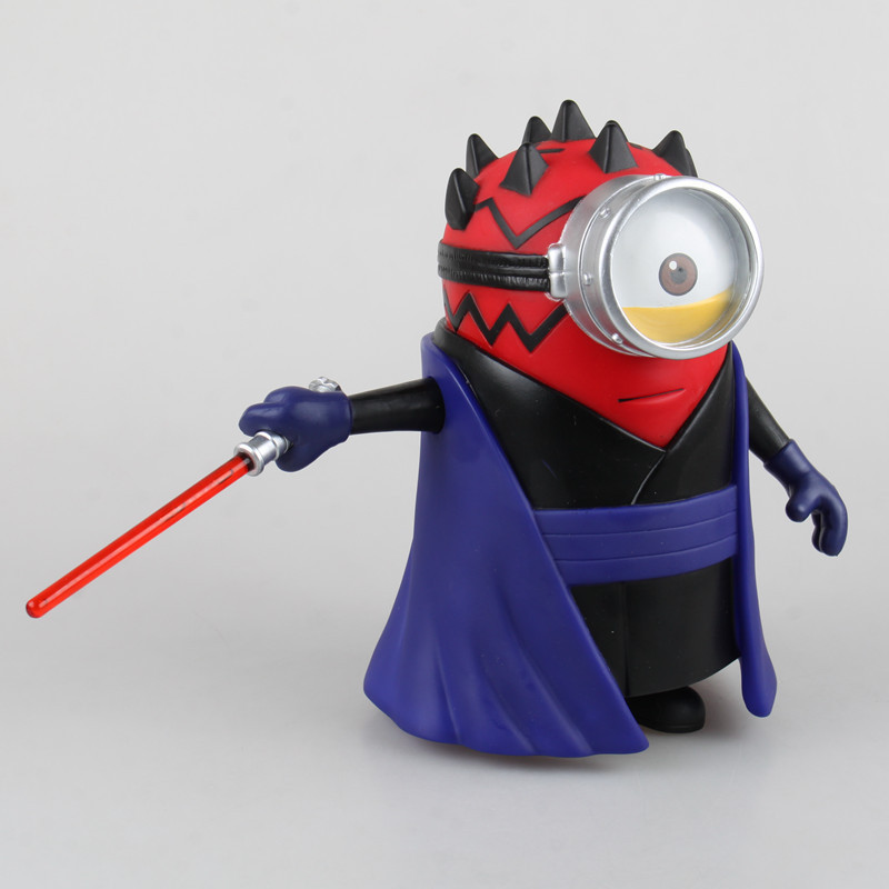 小黄人大眼萌cos星球大战 达斯·摩尔 r2d2机器人 小黄人盒装手办