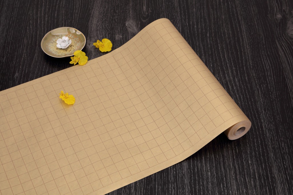 厂家直销 40克方格仿古金绢纸3厘米抄经书法用纸楷书 熟宣