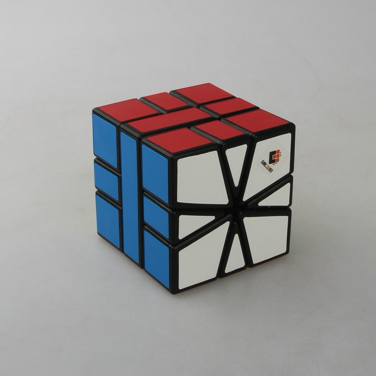 【梯色 sq1魔方 黑色】square one 扇形魔方 3层 sqⅠ黑底魔方