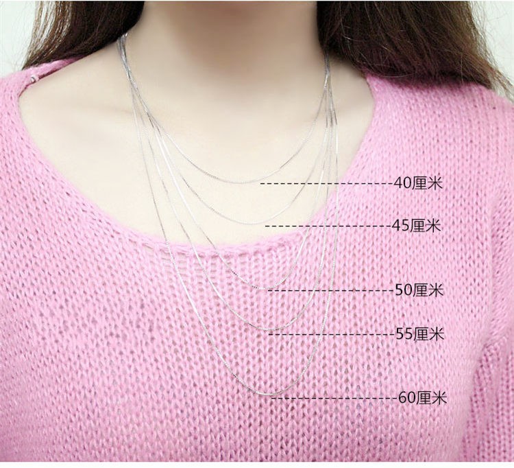 s925纯银饰十字o型项链女锁骨链日韩国首饰吊坠简约饰品圣诞配饰