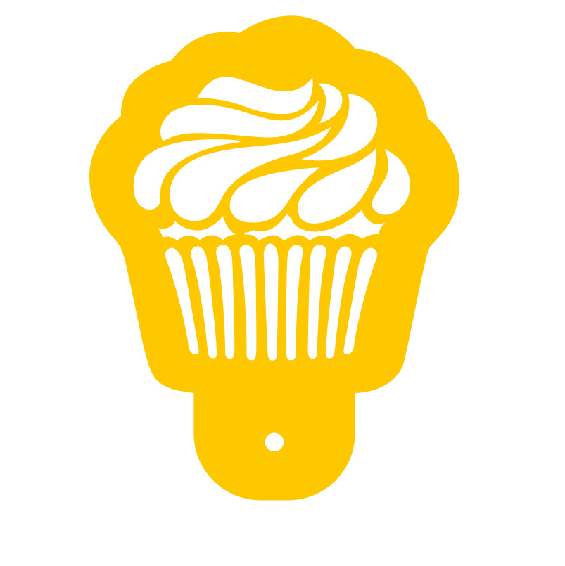 奶油花纹杯子蛋糕翻糖蛋糕糖霜饼干印花模咖啡粉筛【1件套】