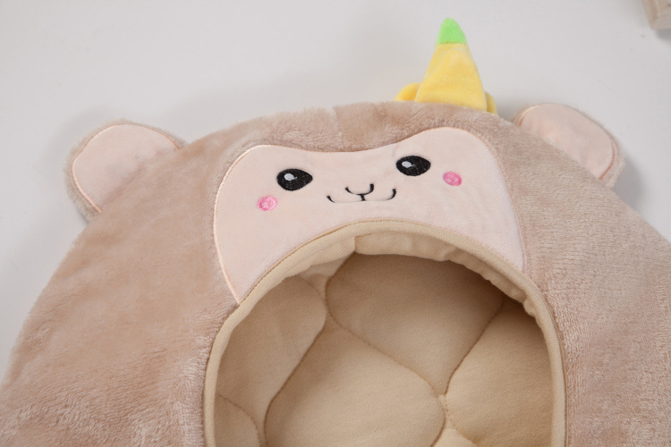 2016ins爆款 小猴子造型卡通婴幼儿冬季夹棉加厚睡袋 抱被防踢被