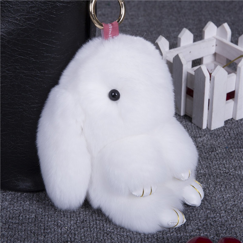 超萌皮草汽车摆件挂饰挂件 装死兔 小兔子