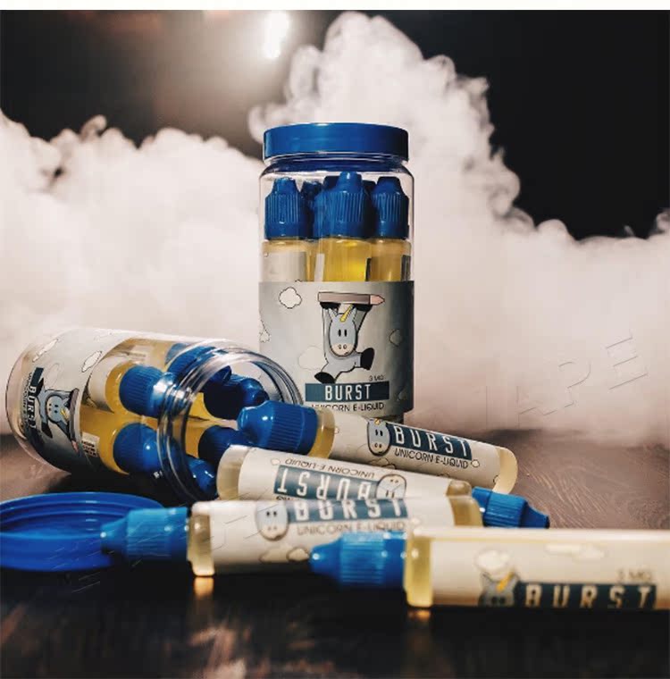 美国独角兽奶烟油burst电子烟液30ml水果混合大烟雾秒蓝莓爆珠6支