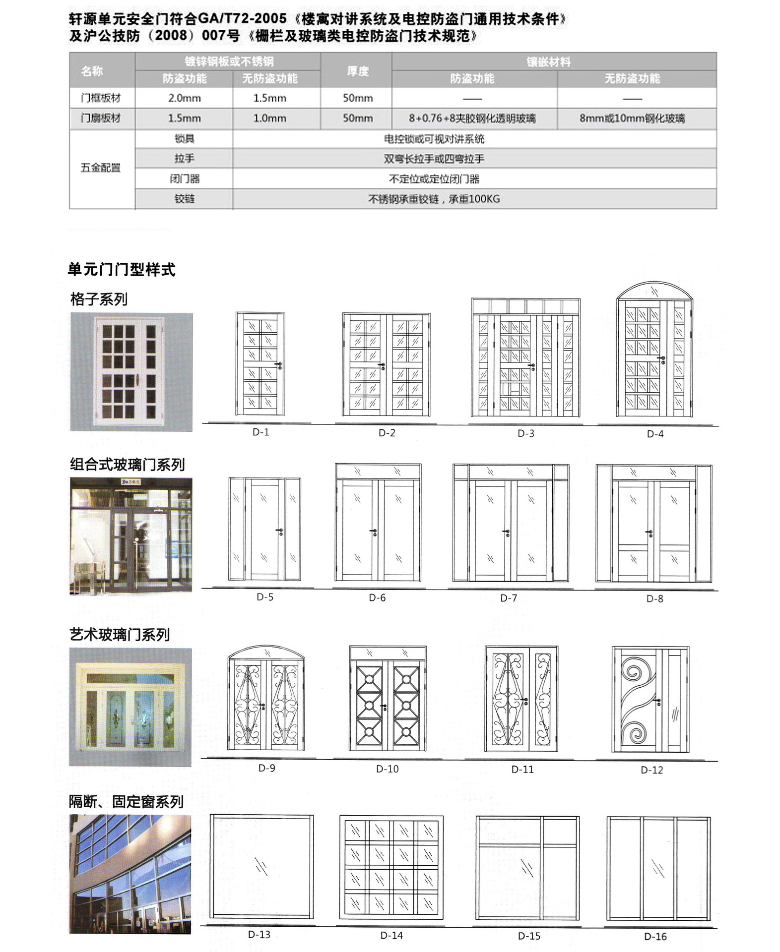大型商场酒店大玻璃防火门 高级公寓住宅楼单元入户门 楼宇门