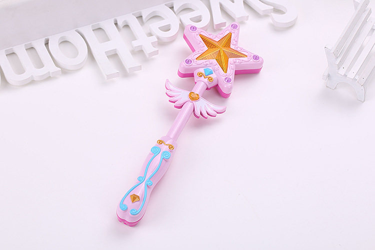 新款仙女棒小花仙发光魔法棒玩具 儿童电池发声星星天使仙女棒