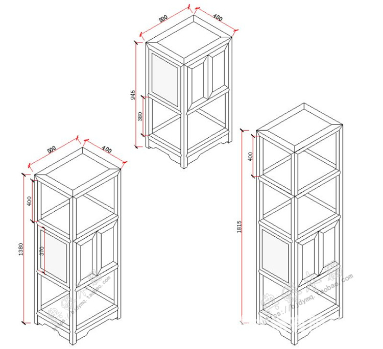 典缘老榆木免漆书柜书架实木展示柜储物柜茶室茶舍禅意家具