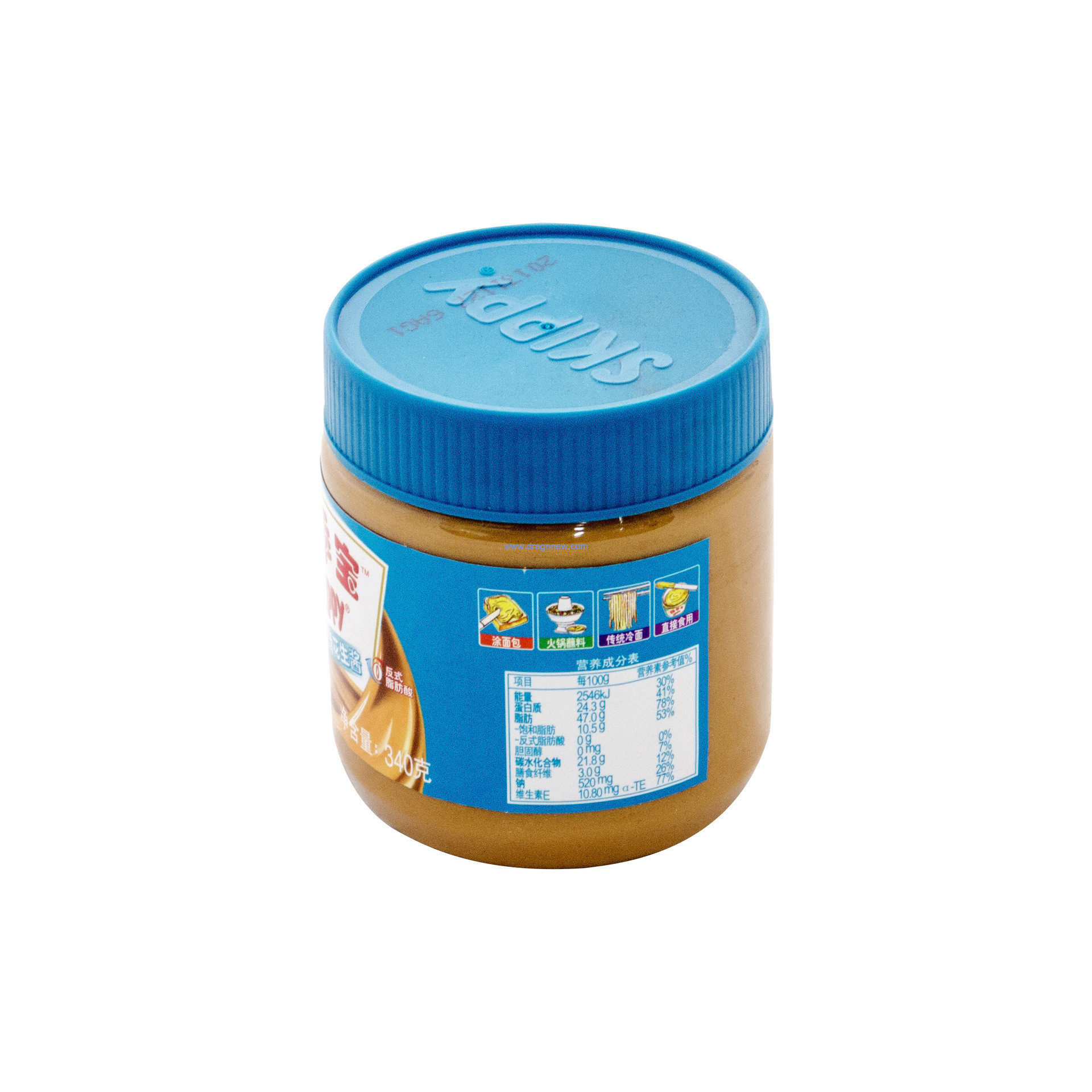 荷美尔出品 四季宝柔滑花生酱340g*12 火锅蘸料 拌面酱面包酱