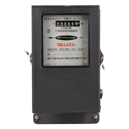德力西三相四线有功电度表 dt862机械电表