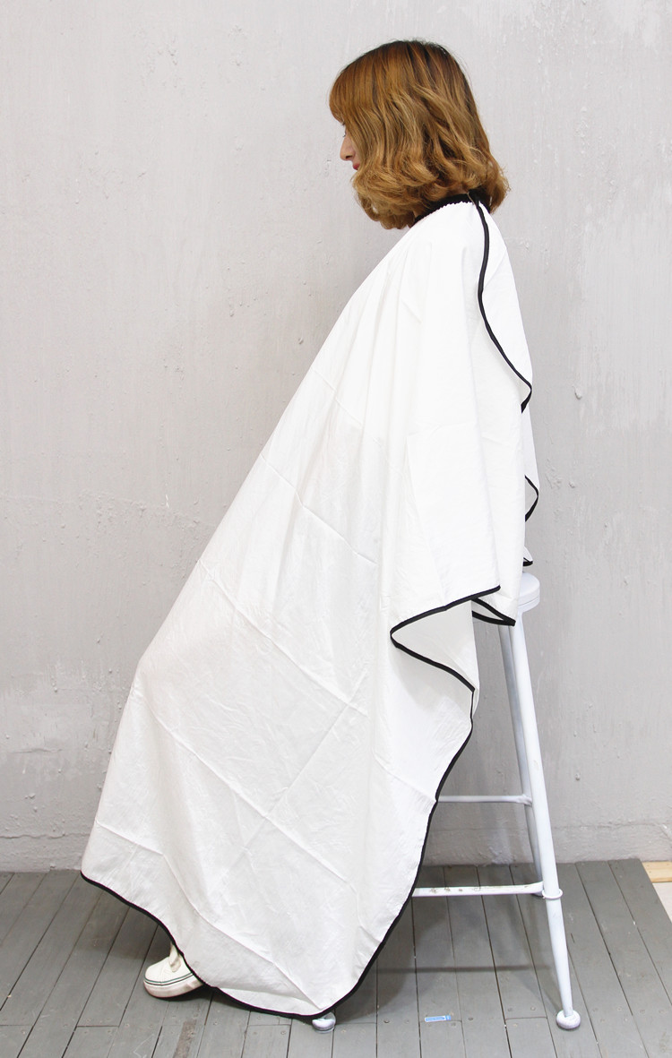 专业理发围布  高档防静电皱绸面料 松紧领口,挂钩