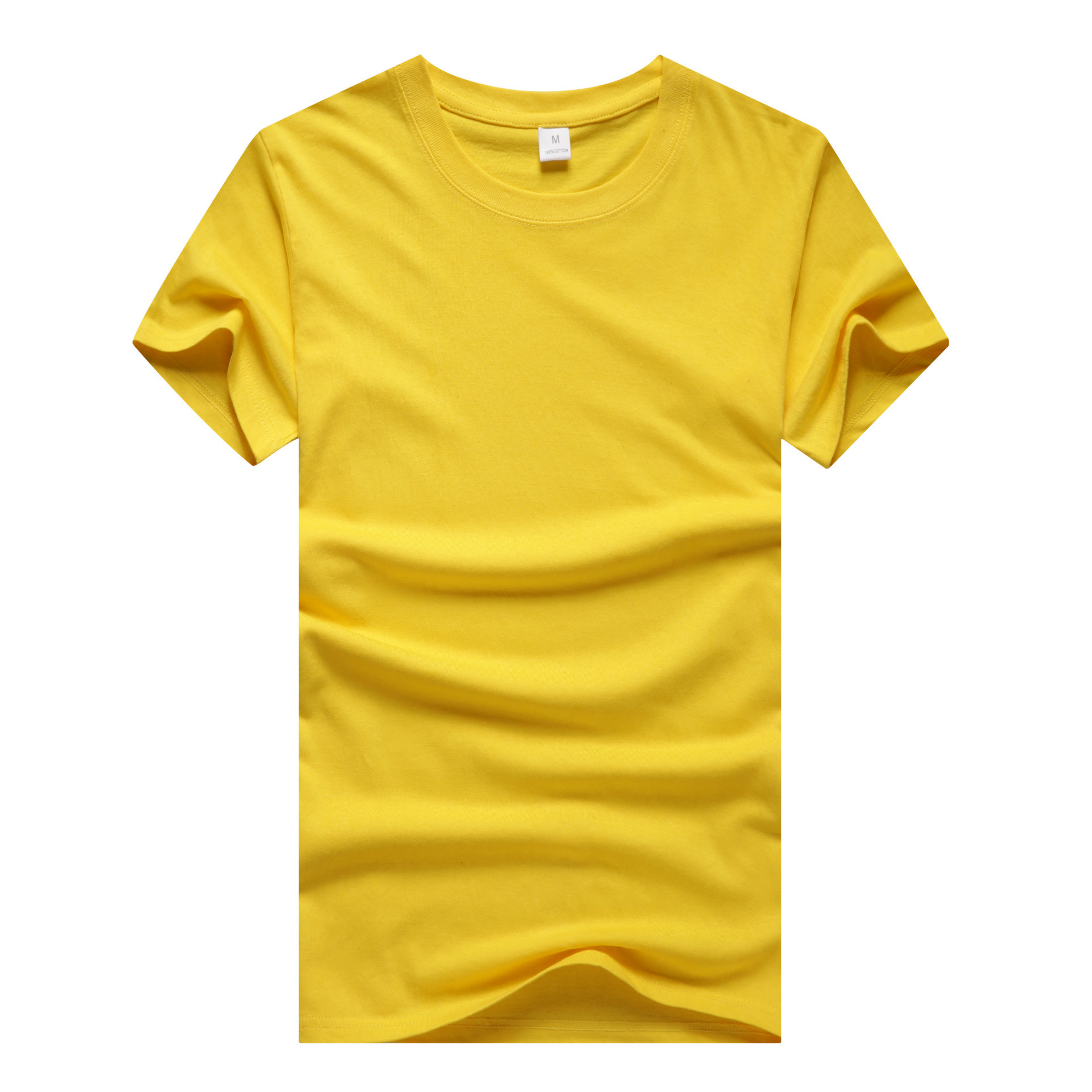 190克全棉纯色文化衫圆领短袖热转印t恤班服广告衫定做批发多色