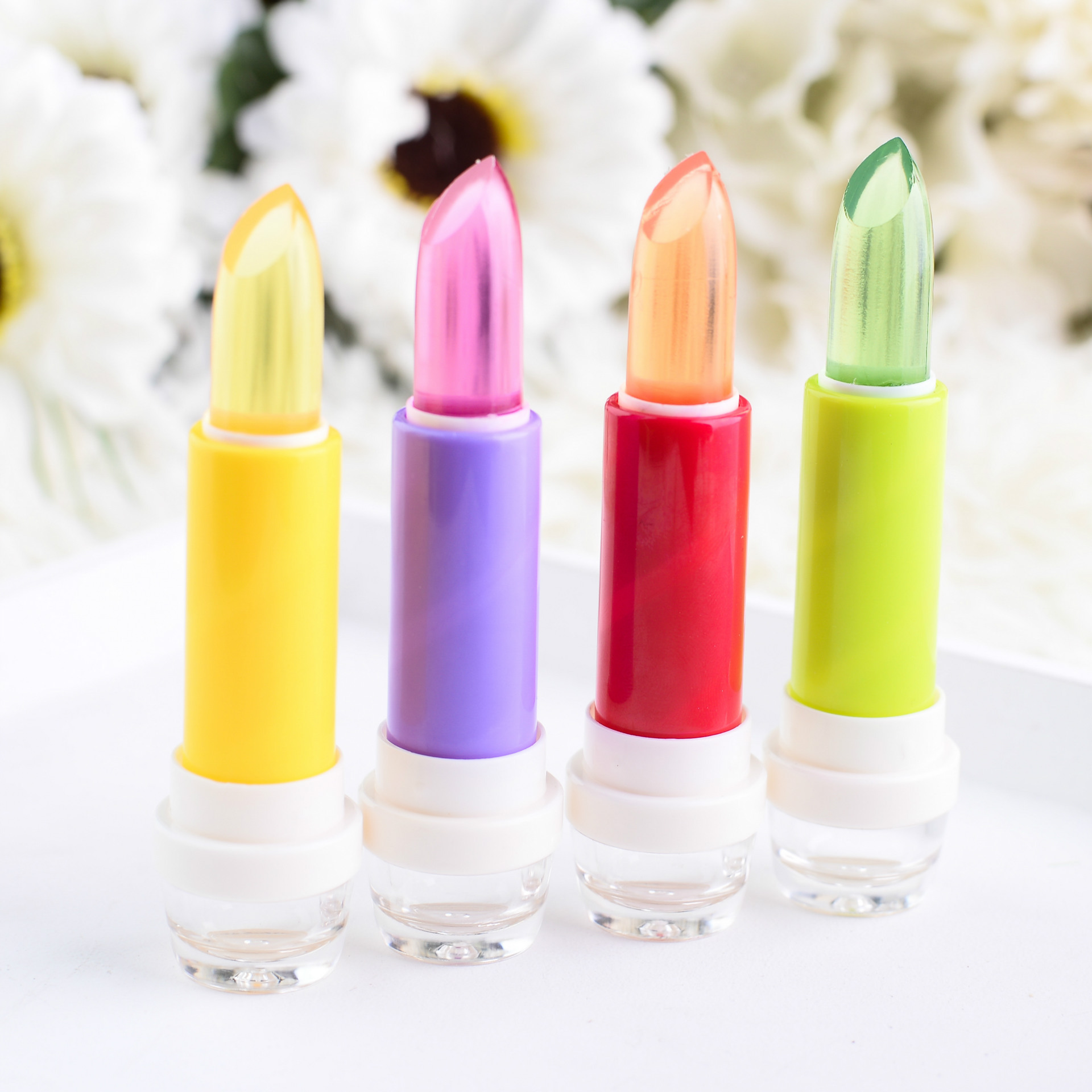 美雀美颜果冻口红变色唇膏补水保湿持久滋润温变修护润唇膏