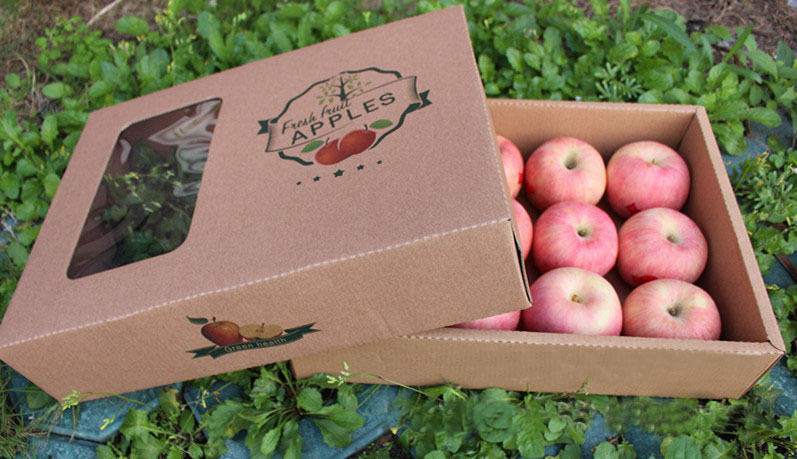 现货苹果包装盒进口水果牛皮纸包装盒精品水果礼盒厂家批发