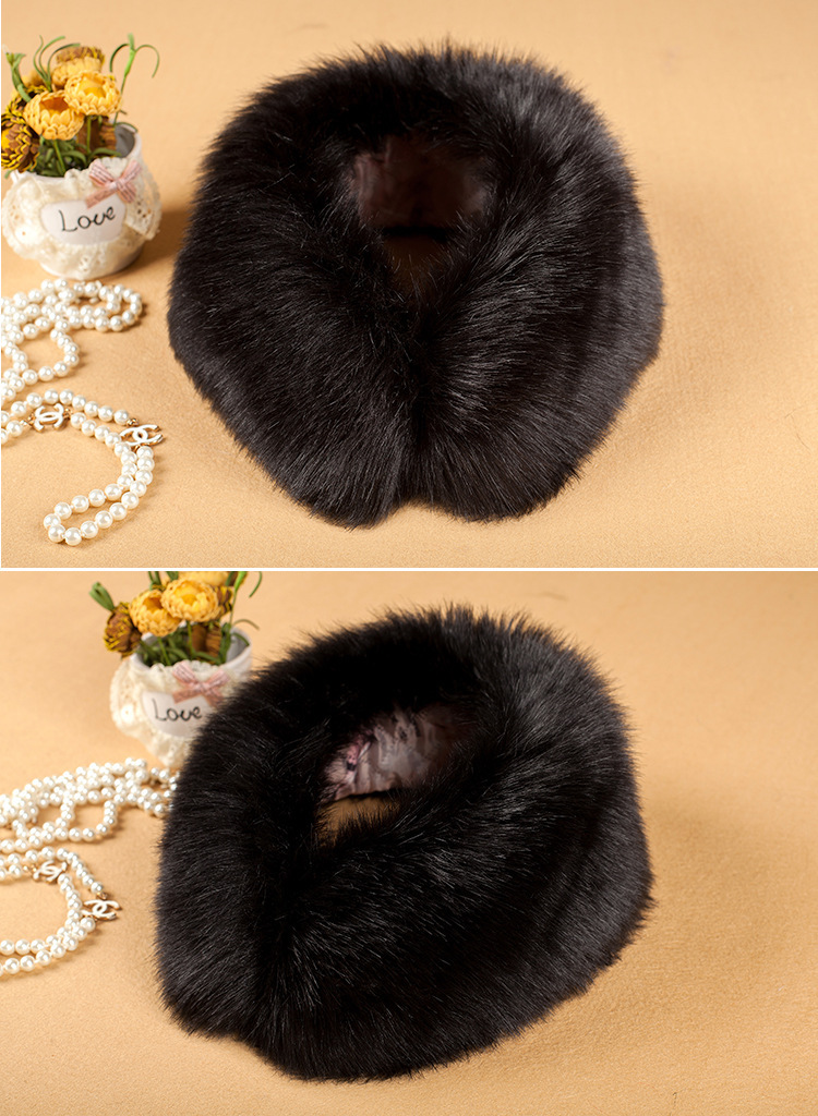 厂家批发冬毛毛领子仿皮草狐狸毛兔毛大衣毛领子女士围脖围巾领子