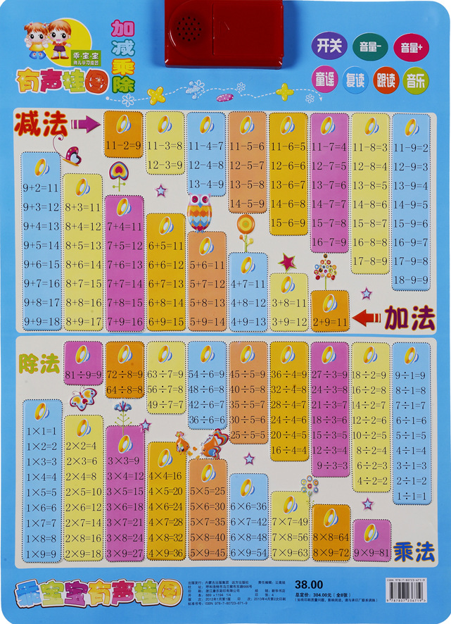 乖宝宝凹凸有声挂图婴幼儿早教启蒙玩具认知电子语音