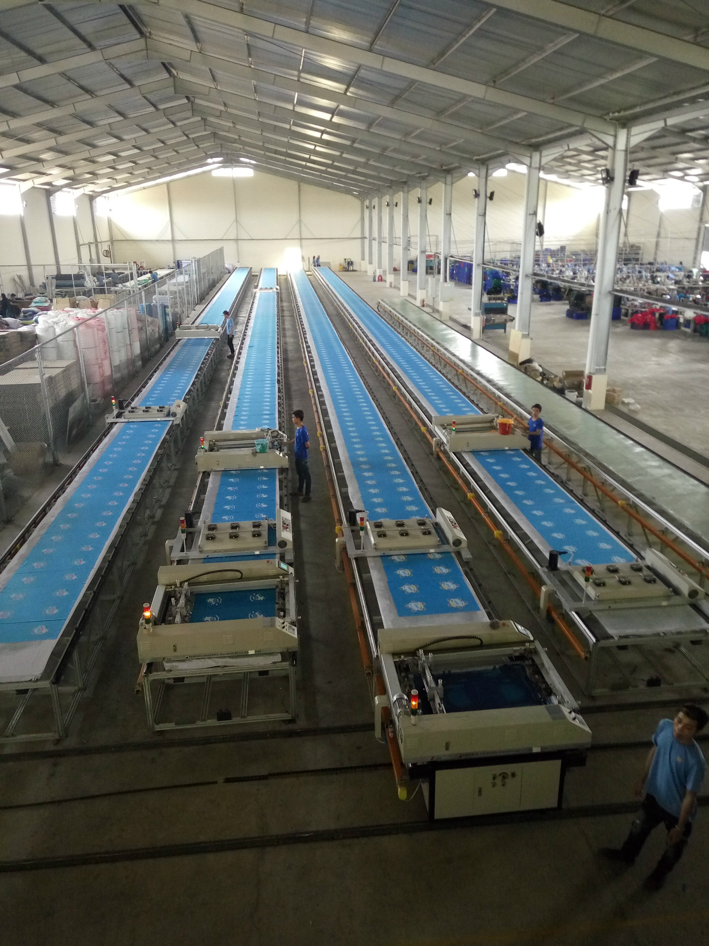 厂家直销 定制款 跑台丝网多色拖鞋印花机(机台长度自选)