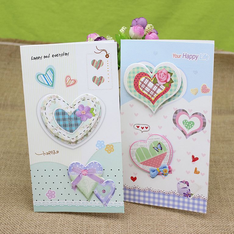 创意立体三八妇女节贺卡批发 可爱祝福商务卡片 明信片