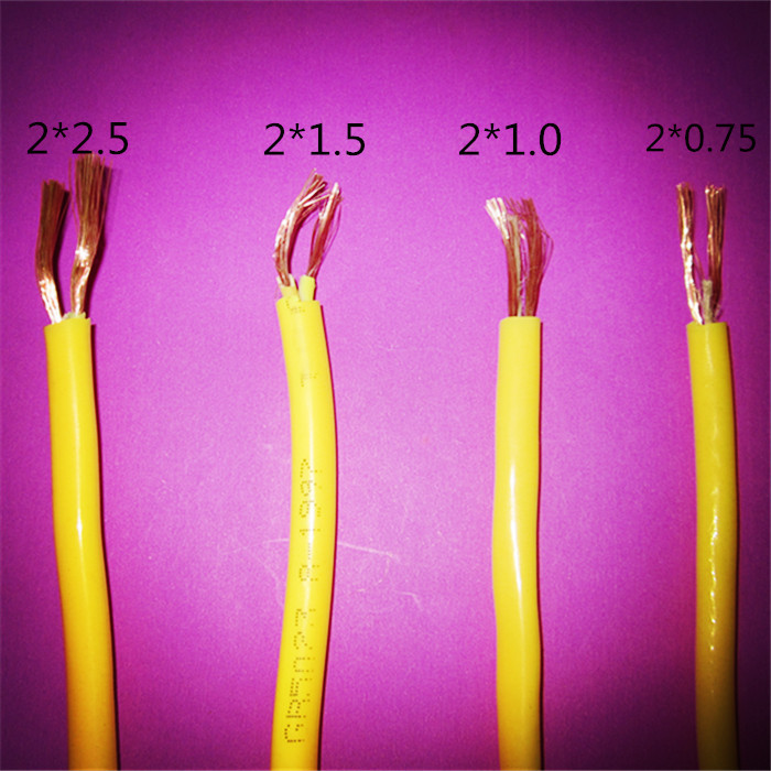 新国标纯铜铜芯牛筋软线电缆电线1.0平方防冻防水2芯