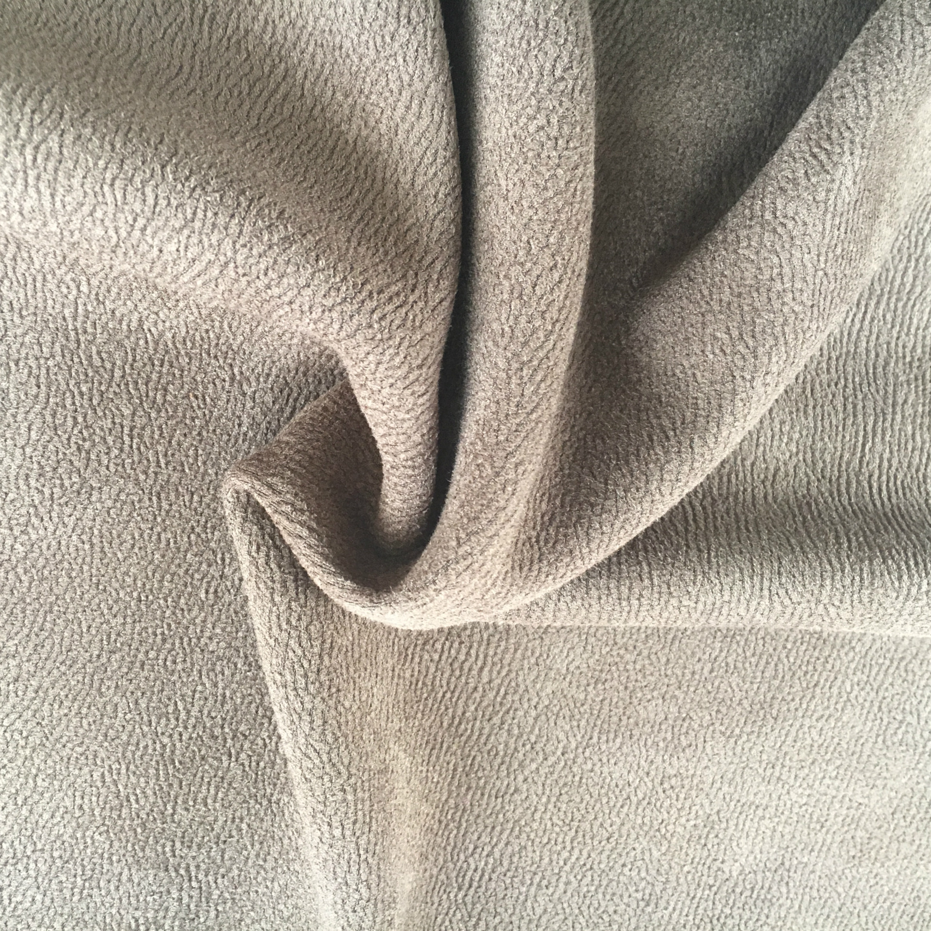 大象皮麂皮绒复合空气层面料 弹力麂皮绒针织连衣裙