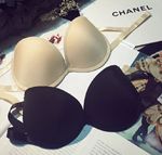 夏季新品e279爱心拉拉立体桃心无肩带美背防滑少女内衣文胸套装