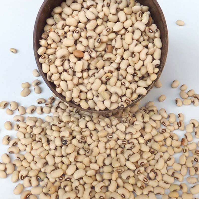 批发豆类杂粮食品白豇豆白饭豆黑嘴眉豆米豆一件500g包装五斤包邮