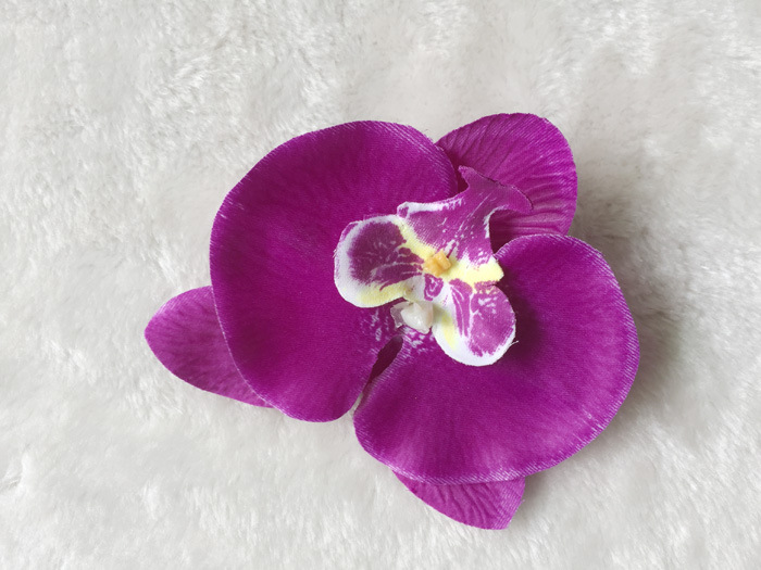 Phalaenopsis Headdress Flower Artificial Orchid Barrettes Side Clip Bridal Headdress Flower Beach Photography Hair Ornaments Large