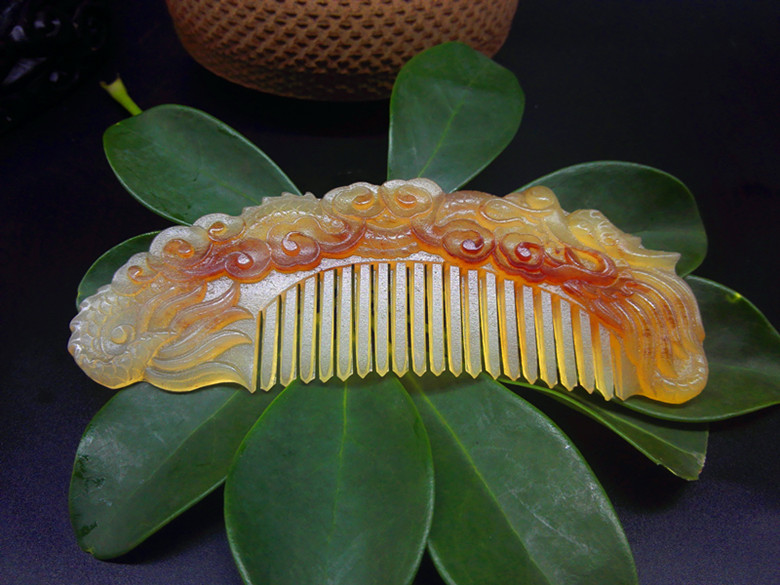 天然羚羊角梳子手工精品雕刻梳正品加厚防脱发舒筋活络_工艺品_列表网