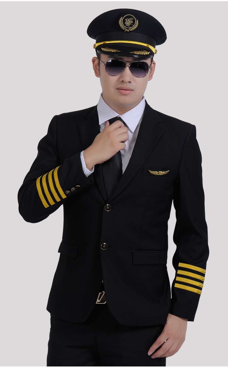 厂家批发航空机长制服 机师机长制服 飞行员服装 空少制服 工作服