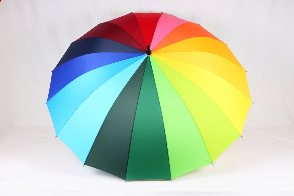 大量供应 中棒南昌订单彩虹伞 订制促销礼品伞 遮阳促销礼品伞