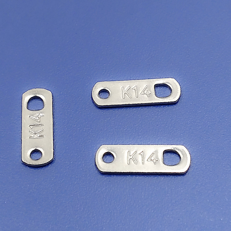 不锈钢k14连接片316l环保logo尾牌项链手链尾片批发