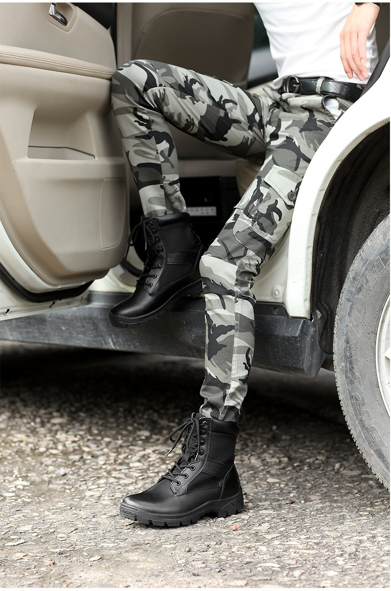 新款07作战靴羊毛军靴男特种兵皮靴马丁靴男款工装靴厂家直销