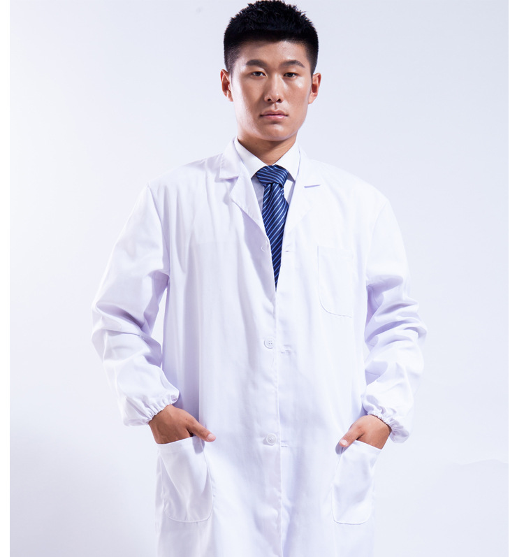 白大褂工作服 长袖 学生实验室工作服 食品厂服 防尘防污服