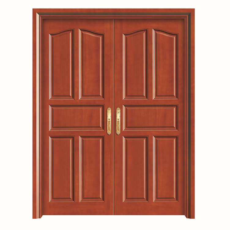 厂家定制双开原木门 别墅大门酒店工程原木门 整套门厂家生产批发