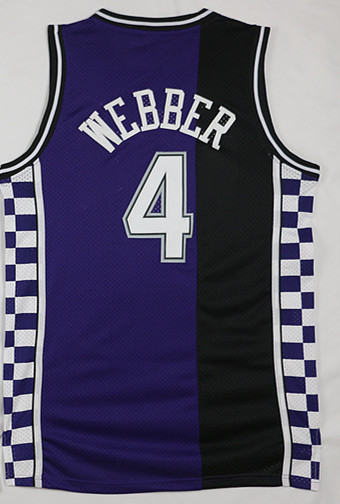 篮球球衣批发 国王队韦伯 毕比 威廉姆斯 复古刺绣篮球服