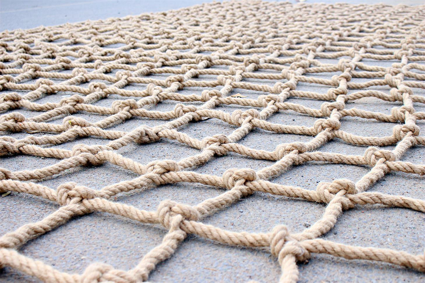 纯手工天然麻绳网 攀爬网 儿童攀爬游乐网 装饰 安全防护 绳网